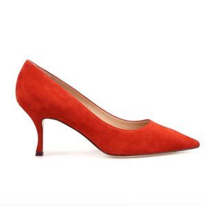STUART WEITZMAN Red Tippi 70 Pointy Toe Pump 👠NWT
